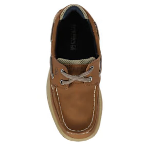 Sperry Kids Authentic Lanyard Dark Tan/Navy  Boat Shoes   US 4 Medium - Picture 1 of 3
